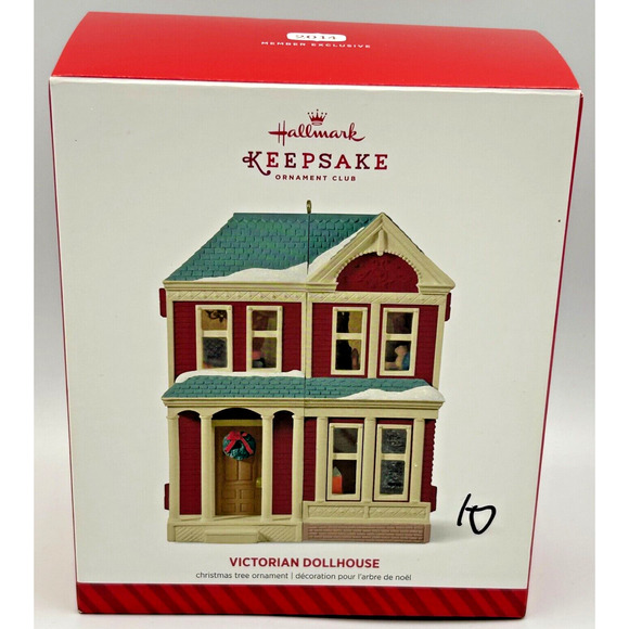 Hallmark 2014 Xmas Ornament VICTORIAN DOLLHOUSE Member Exclusive Keepsake NIB